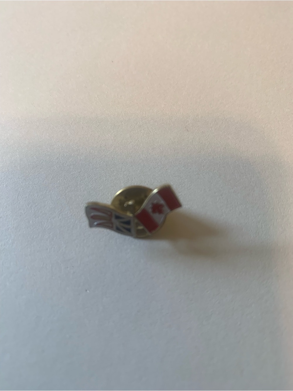 Canadian Flag Enamel Lapel Pin - Red and Blue